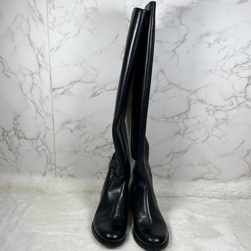 Authentic Michael Kors Joanie Leather Boots Black 7.5W - Gently Used - Picture 8 of 9